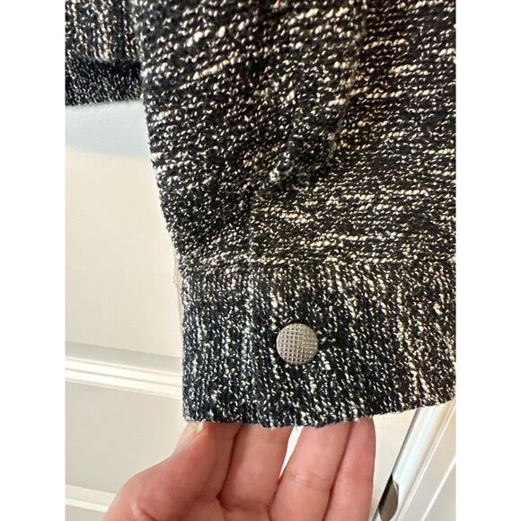 Slate & Willow Black Tweed Blazer Jacket Size XS Textured Career Winter Staple - Picture 6 of 9
